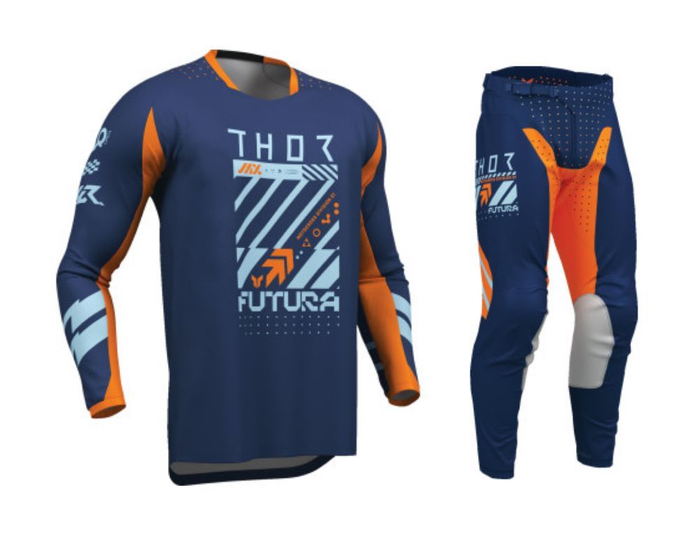 Thor Launchmode Futura Gear Combo - Navy/Orange - Medium / 32