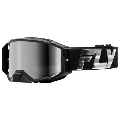 Fly Racing Zone Elite MX Goggles - Black/Silver w/Silver Mirror Lens