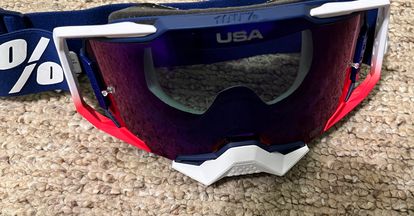 100% Armega MXON Goggles - Red/White/Blue