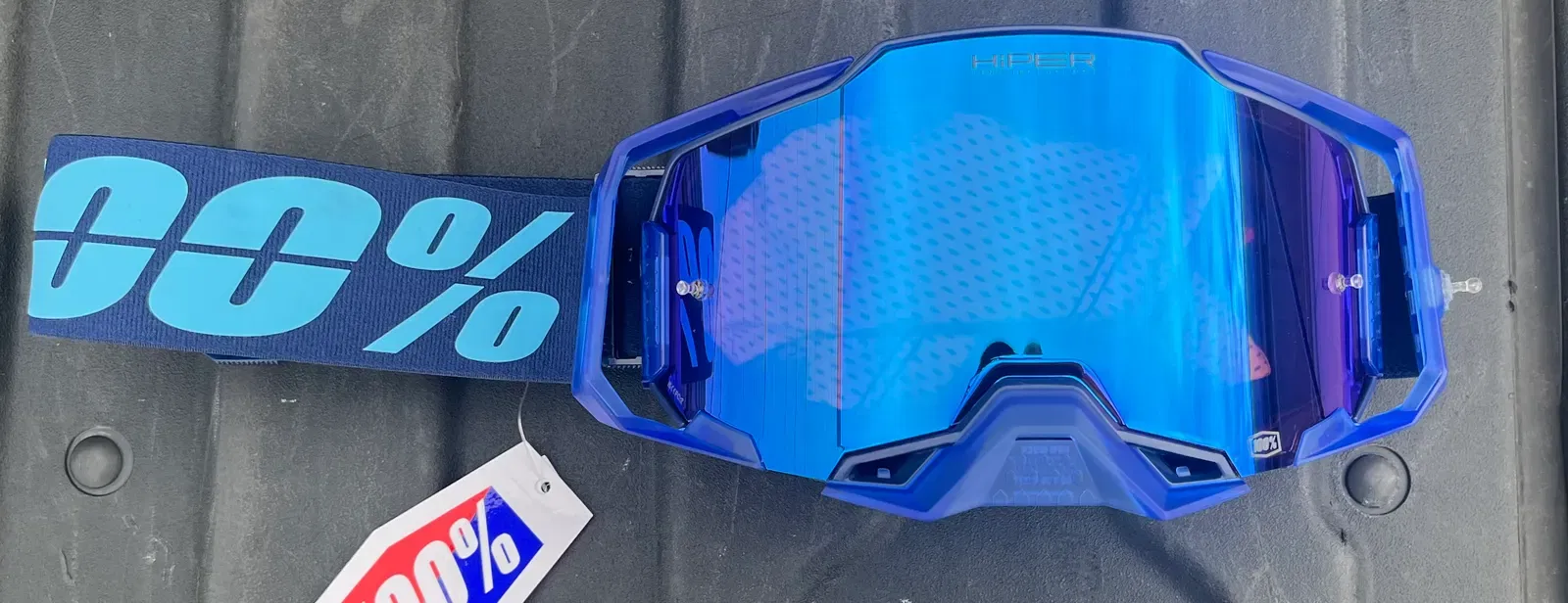 100% Armega Goggles - Coupe w/ HiPer Blue Mirror Lens