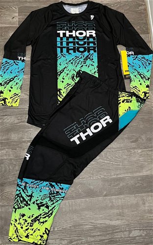 Thor Sector Atlas Gear Combo - Black/Teal - Large / 34