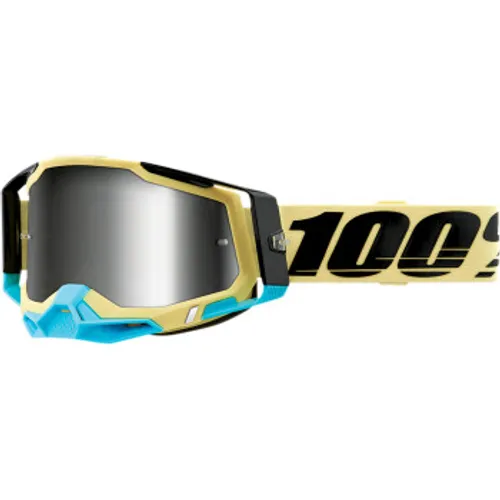 100% Racecraft 2 Goggles - Airblast w/ Silver Mirror Lens
