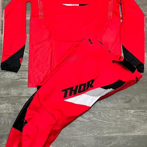 Thor Pulse Tactic Gear Combo - Red - Large/34