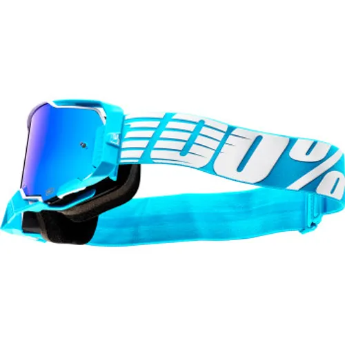 SALE! 100% Armega MX Goggles - Oversized Sky Blue w/ Mirror Lens