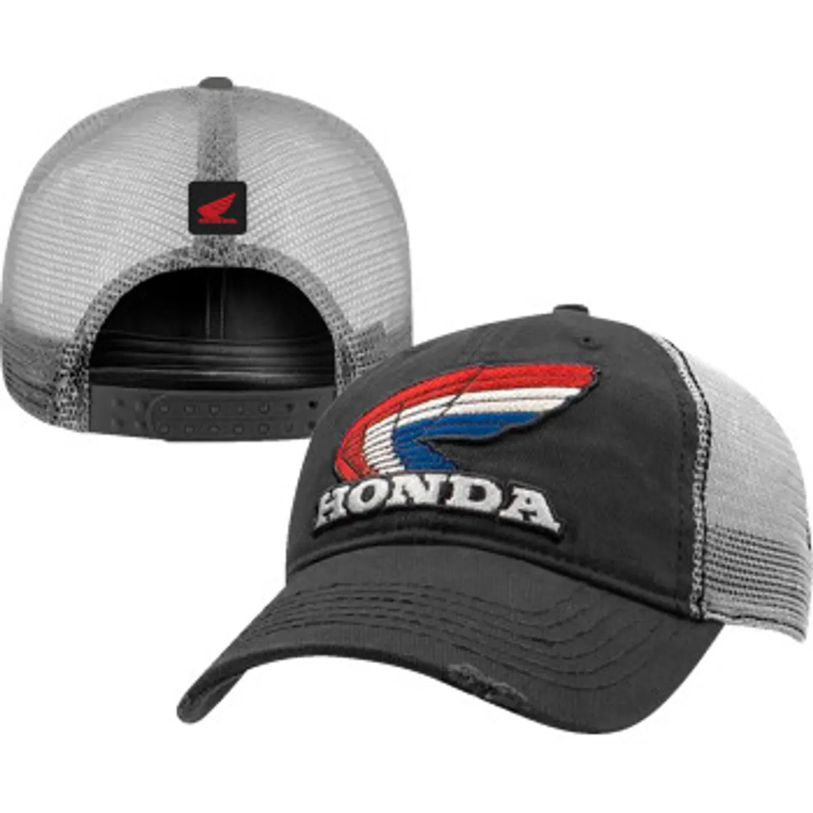★HONDA MOTORCYCLE★ Honda Vintage Original Wing logo Cap Ch Honda Vintage Wing Hat - Charcoal