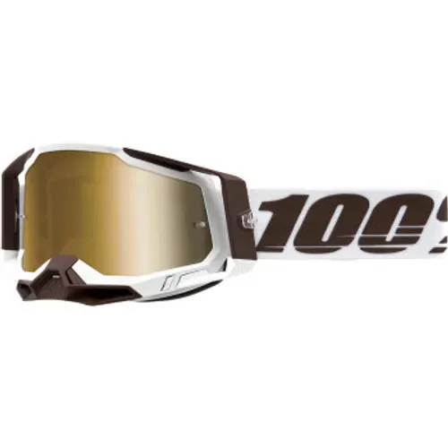 100% Racecraft 2 Goggles - Snowbird w/ Gold Mirror Lens