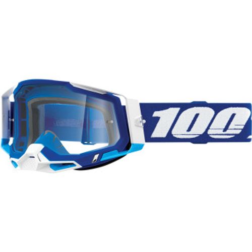 100% Racecraft 2 Goggles - Blue w/ Clear Lens