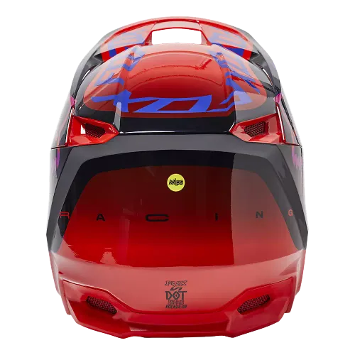 Fox Racing V1 Venz MX Helmet - Red / Large