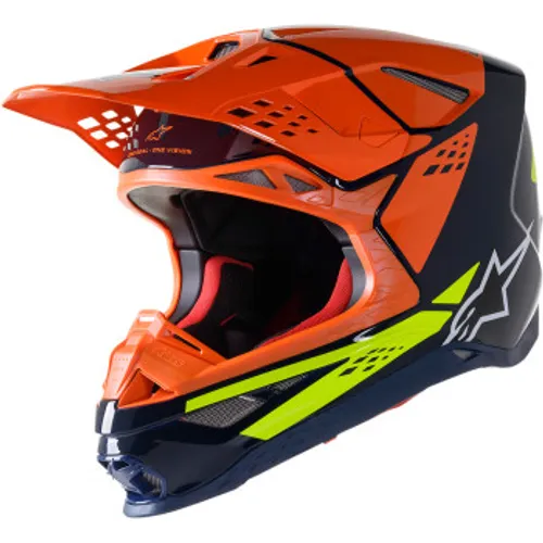 Alpinestars M8 Supertech Factory Helmet - Blue/Orange/Yellow