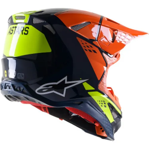 Alpinestars M8 Supertech Factory Helmet - Blue/Orange/Yellow