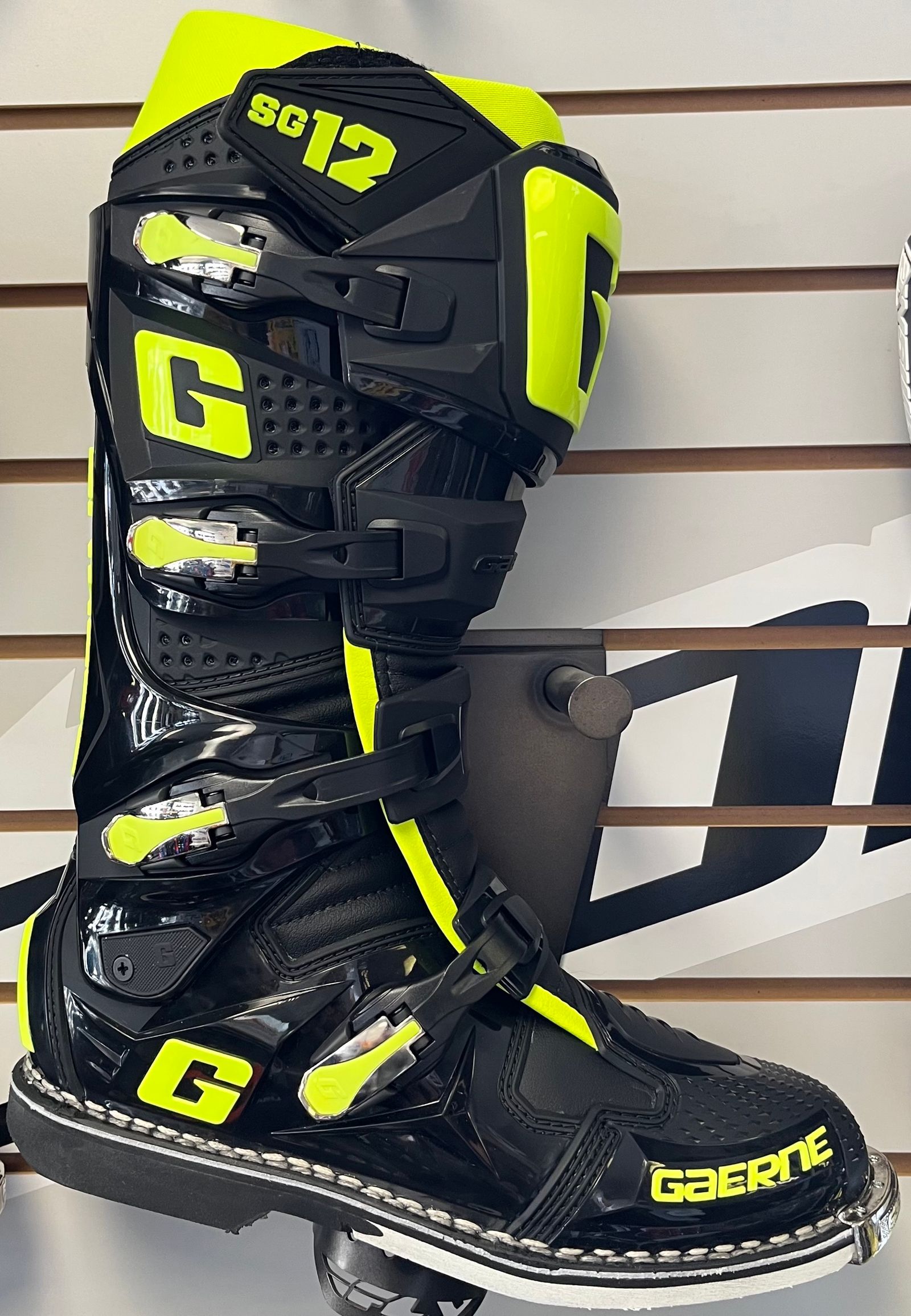 Gaerne SG12 MX Boots Black Flo Yellow Size 12