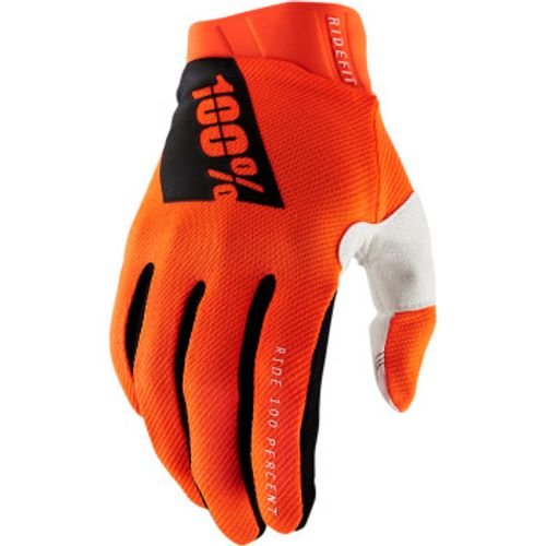 100% Ridefit Gloves - Flo Orange