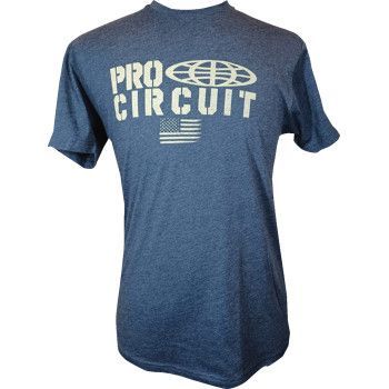 Pro Circuit Logo Flag T-Shirt - Heather Navy