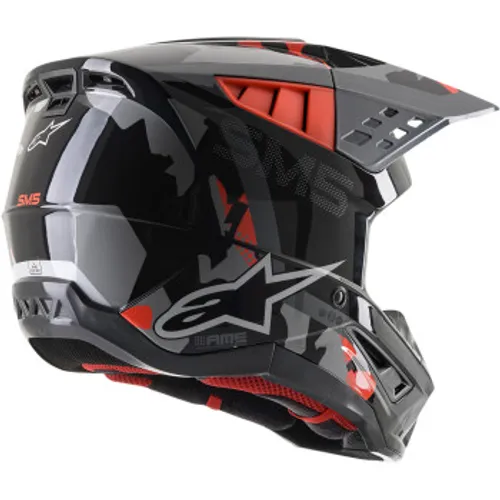 Alpinestars SM-5 Rover MX Helmet - Gray/Red - Medium