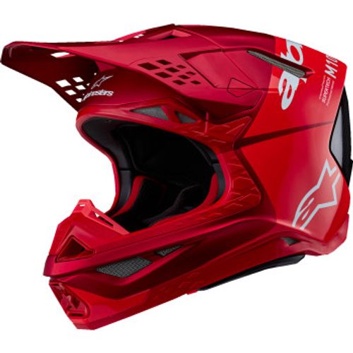 Alpinestars Supertech M10 Flood MX Helmet - Red Matte & Glossy