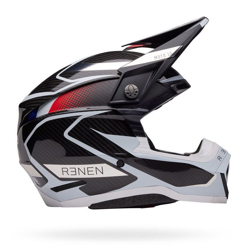 Bell Moto-10 Spherical Renen Raycon Helmet - Black/White - Medium