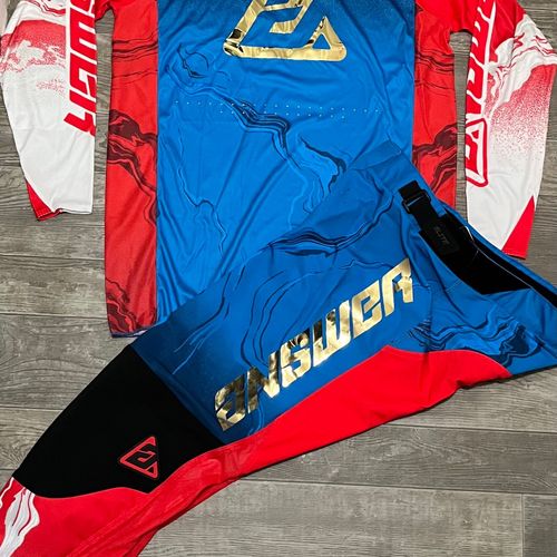 Answer A23 Elite Fusion Gear Set - Red/White/Blue - Large / 34