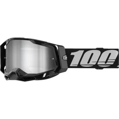 100% Racecraft 2 Goggles - Black w/ Silver Mirror Lens
