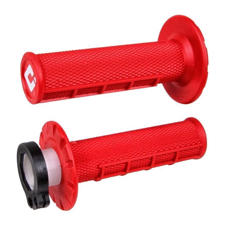 ODI V2 Half Waffle Lock-On Grips - Red