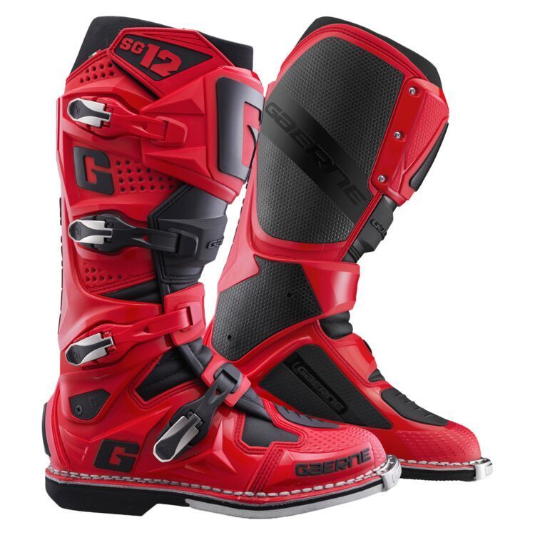 Gaerne SG-12 MX Boots - Red/Black - Size 10
