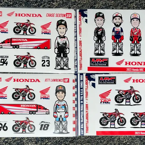 Honda HRC Team Decals - Jett & Hunter Lawrence, Ken Roczen, Chase Sexton