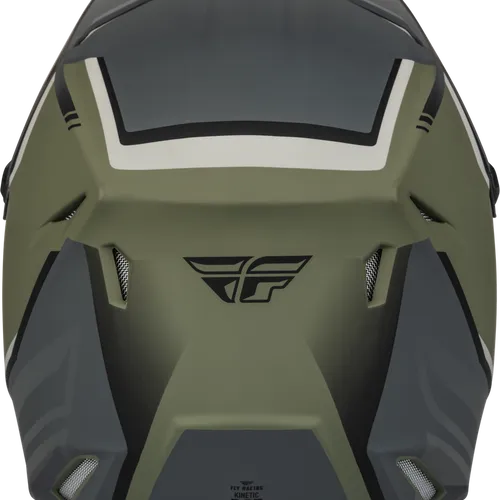Fly Racing Kinetic Vision Helmet - Matte Olive Green/Grey