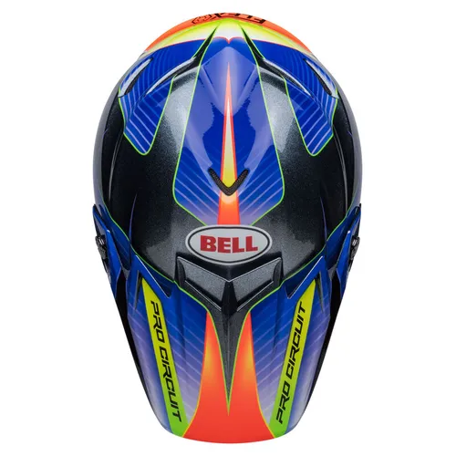 Bell Moto-9s Flex Helmet - Pro Circuit Replica 23 Gloss Silver/Metallic Flake
