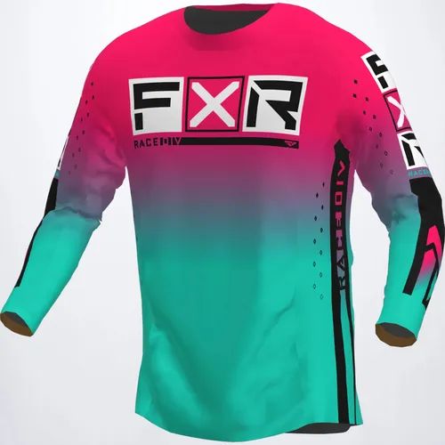 FXR Podium Pro MX Jersey - Minty Refresh/Coral - Large