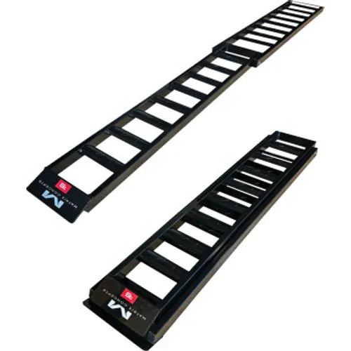 Matrix A9 Folding Aluminum Ramp - 9 ft - Black/White