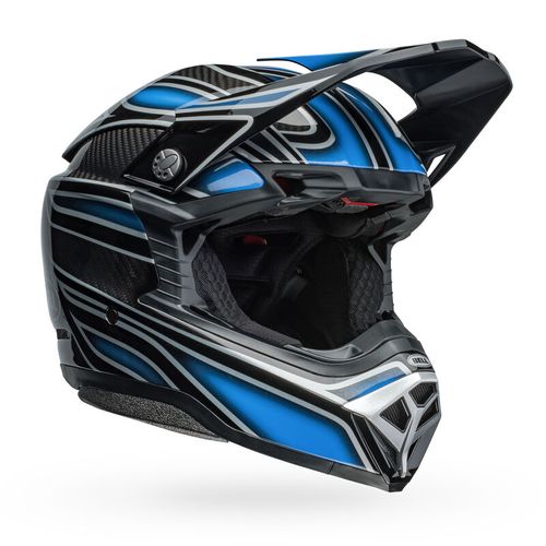 Bell Moto-10 Spherical Helmet - Webb Marmont - Gloss North Carolina Blue