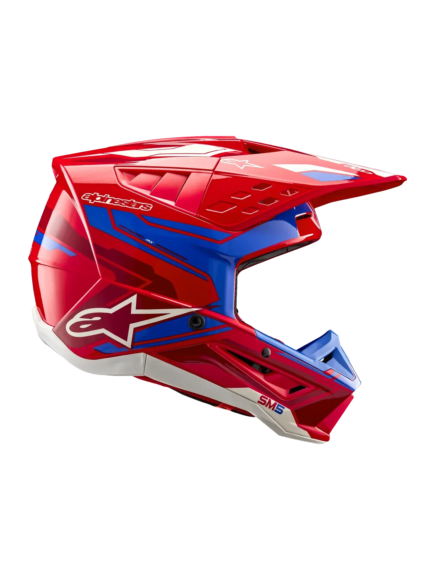 Alpinestars SM5 Action 2 MX Helmet - Bright Red/Blue - XL