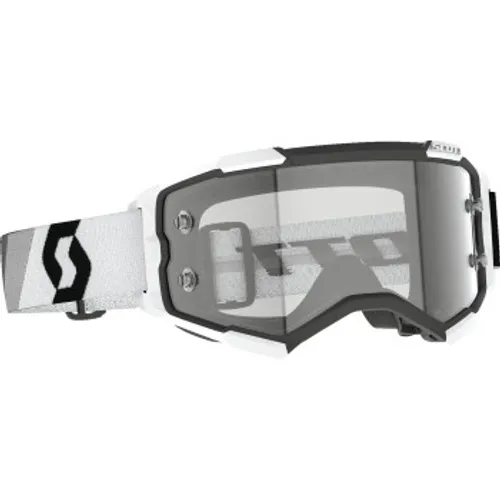 Scott Fury MX Goggles - Premium Black/White w/ Clear Lens
