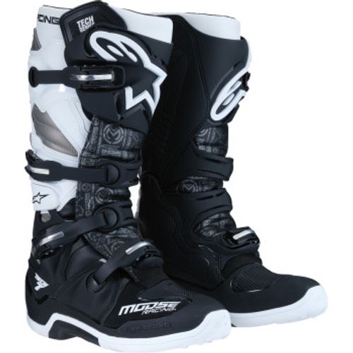 Moose Racing Tech 7 Mx Boots - Black/White/Gray