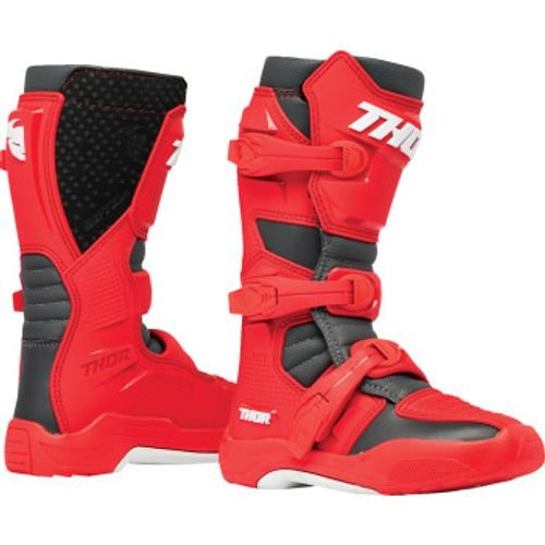 Thor Youth Blitz XR Boots - Red/Charcoal
