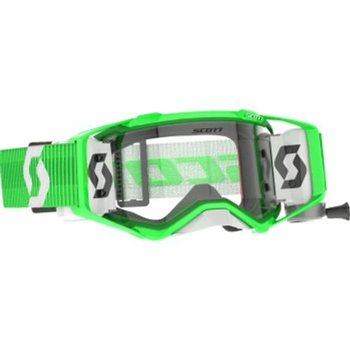 Scott Prospect WFS Roll Off Goggles - Green/White w/ Clear Lens