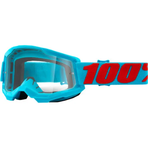 100% Strata 2 MX Goggles - Summit w/ Clear Lens