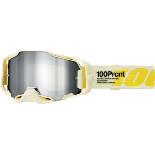 100% Armega Mx Goggles - Barely w/ Silver Mirror Lens