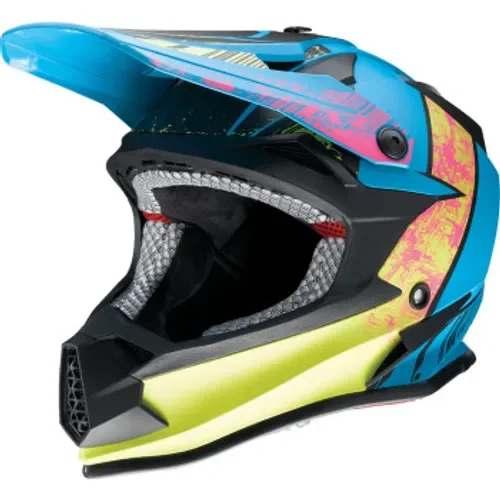 Z1R Youth F.I. Fractal MIPS MX Helmet - Matte Blue/Hi-Viz