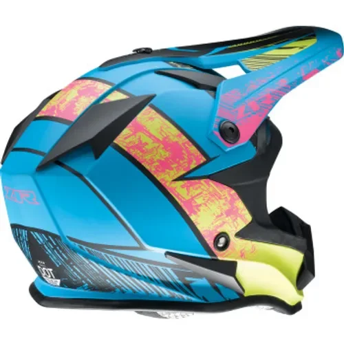 Z1R Youth F.I. Fractal MIPS MX Helmet - Matte Blue/Hi-Viz
