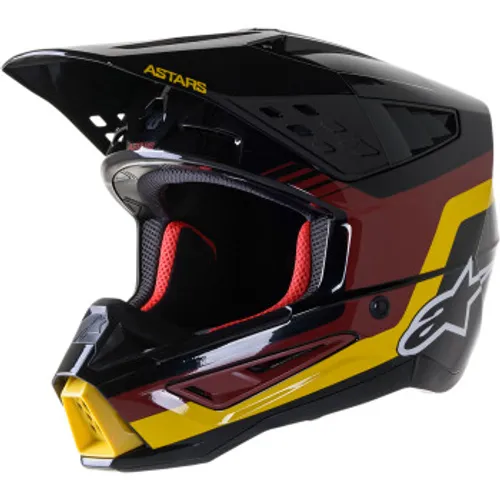 Alpinestars SM-5 Venture MX Helmet - Black/Yellow - Large