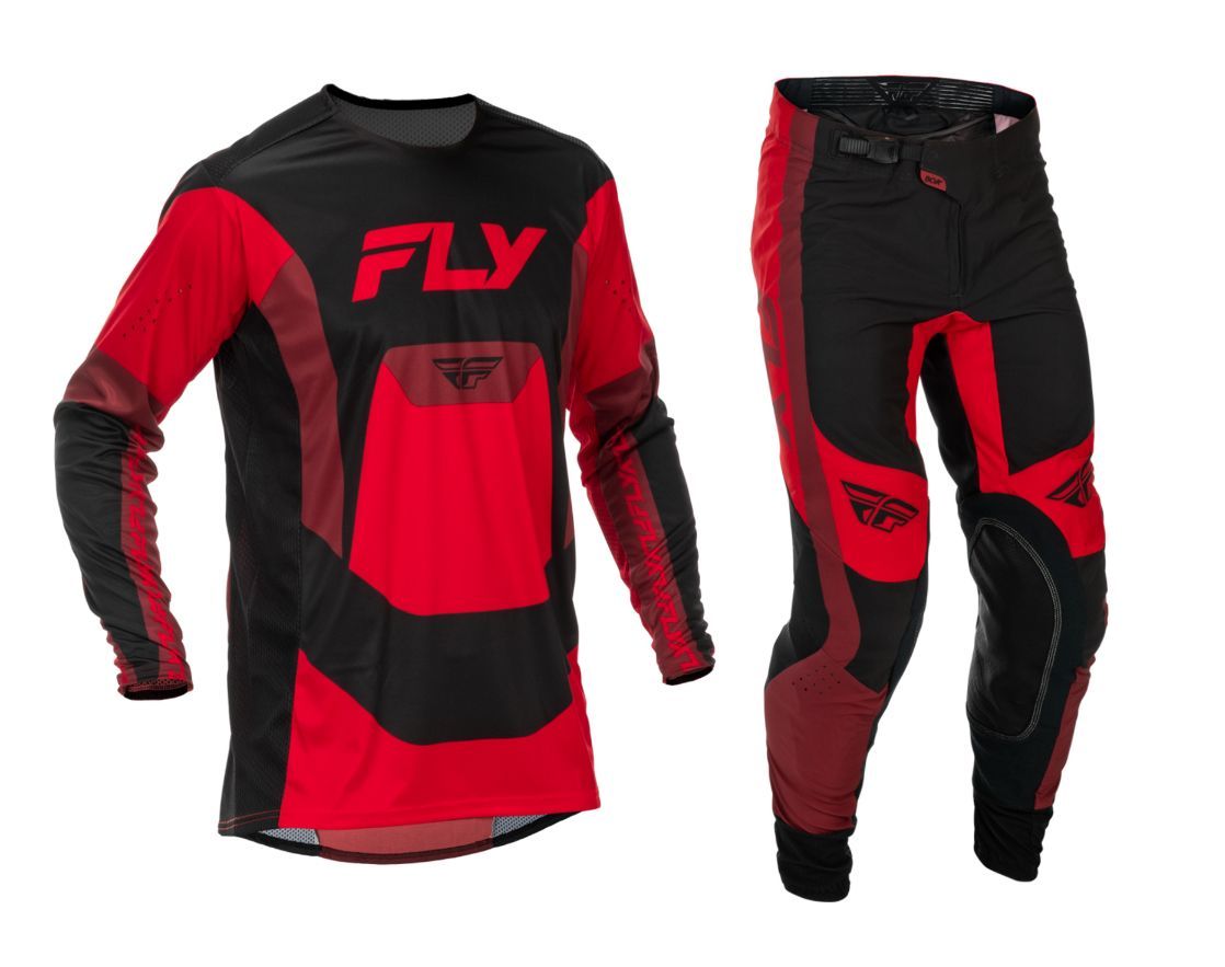 Fly Racing Lite Gear Combo - Black/Red