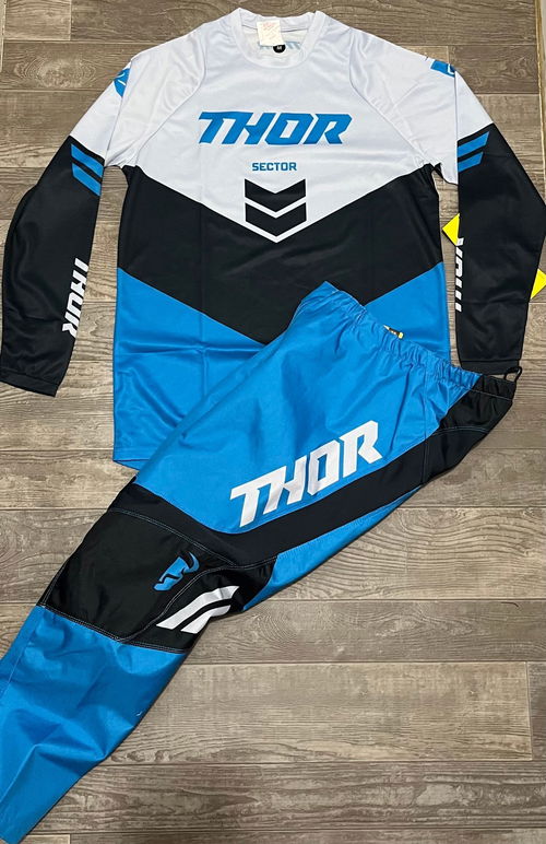 Thor Sector Chev Gear Combo - Blue/Light Blue - Medium / 32