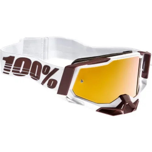 100% Racecraft 2 Goggles - Snowbird w/ Gold Mirror Lens