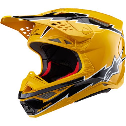 Alpinestars Supertech M10 Ampress MX Helmet - Black/Yellow Glossy