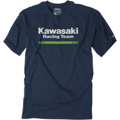 Factory Effex Kawasaki Stripes T-Shirt - Navy
