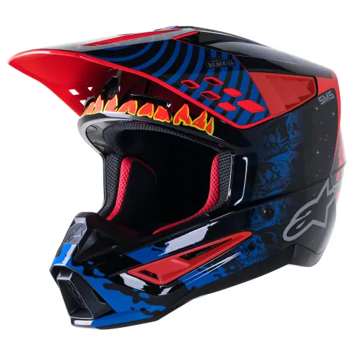 Alpinestars SM-5 Solar Flare Helmet - Black/Blue/Red / Large
