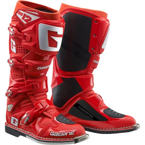 Gaerne SG-12 MX Boots - Red - Size 9.5