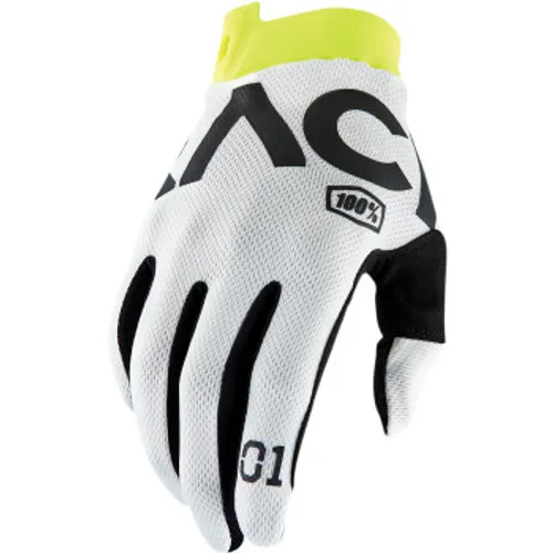 100% iTrack RACR Gloves - White