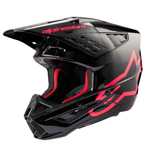 NEW! Alpinestars SM5 Corp MX Helmet - Black/Diva Pink Glossy