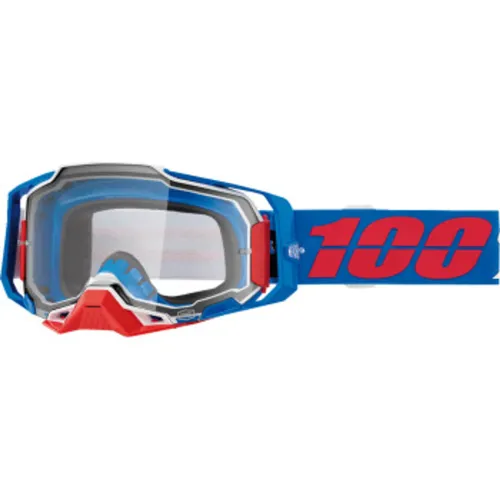 100% Armega Mx Goggles - Ironclad w/ Clear Lens